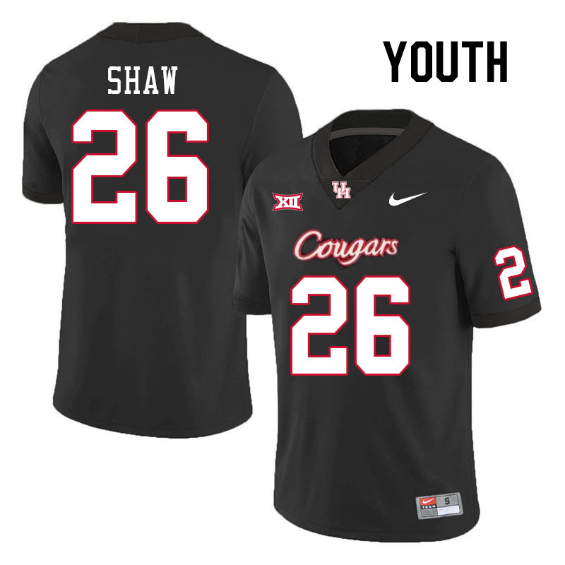 Youth #26 Jamaal Shaw Houston Cougars College Football Jerseys Stitched-Black